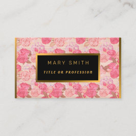 Floral auf Holz Gold kundenspezifisch Beruflich mo Visitenkarte