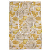 Floral auf Holz Populäre Anpassung von Text Mittlere Geschenktüte (Rückseite)