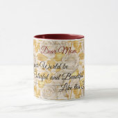 Floral auf Holz Populäre Anpassung von Text Tasse (Zentrum)