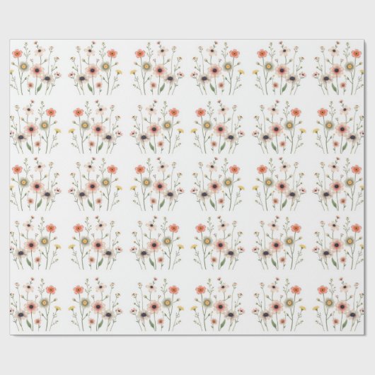 Floral Aura Geschenkpapier (Flach)