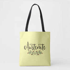 Floral Austenite Yellow Bookish Tasche