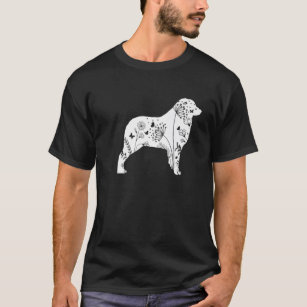 Floral Australian Shepherd Mama Funny Dog Lover Mo T-Shirt