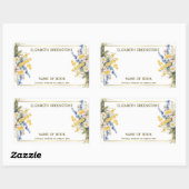 Floral Author Signature Buchzeichen Rechteckiger Aufkleber (Blatt)