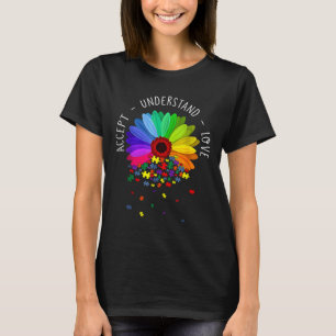Floral Autismus Bewusstsein Daisy Blume Autismus M T-Shirt