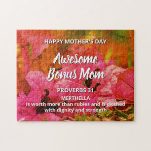 Floral AWESOME BONUS MOM Proverbs 31  Puzzle