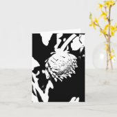 Floral B&W Karte (Gelbe Blume)