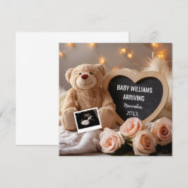 Floral Baby Ankündigung für Social Media