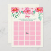 Floral Baby BINGO Card, Baby Showspiele, BINGO (Vorne/Hinten)
