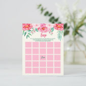 Floral Baby BINGO Card, Baby Showspiele, BINGO (Stehend Vorderseite)