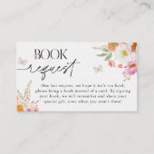 Floral Baby Bloom Baby Shower Book Request Insert (Vorderseite)