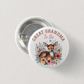 Floral Baby Deer Joy | Großes Grandma Baby Dusche Button (Vorne & Hinten)