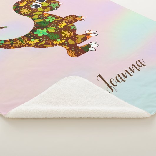 Floral Baby Dinosaur Sherpadecke (3/4)