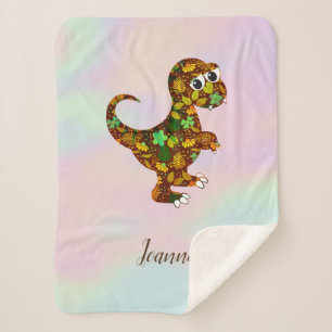 Floral Baby Dinosaur Sherpadecke