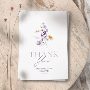 Floral Baby Dusche Danke Karte