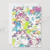 Floral Baby Dusche Danke Karte mit Pink (Rückseite)