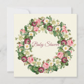 Floral Baby Dusche Einladung (Vorderseite)