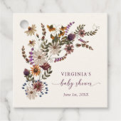 Floral Baby Dusche Geschenkanhänger (Vorderseite)