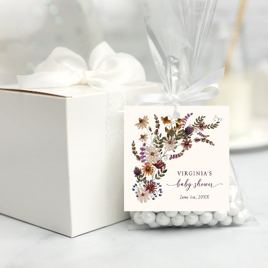 Floral Baby Dusche Geschenkanhänger