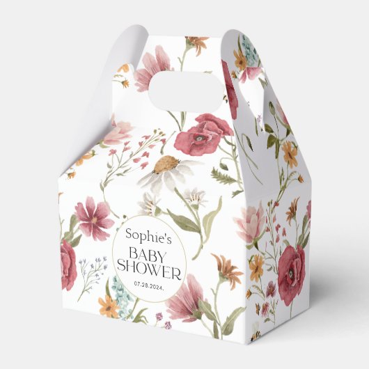 Floral Baby Dusche Geschenkschachtel (Vorderseite)