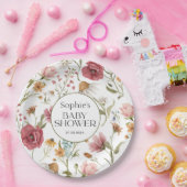 Floral Baby Dusche Pappteller (Party)