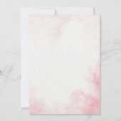 Floral Baby Dusche Rosa Mädchen Dusche Baby Einladung (Rückseite)