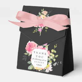 Floral Baby Dusche Vielen Dank Watercolor Black Geschenkschachtel