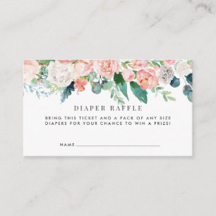 Floral Baby Dusche Windelwanne Umschließkarte Begleitkarte