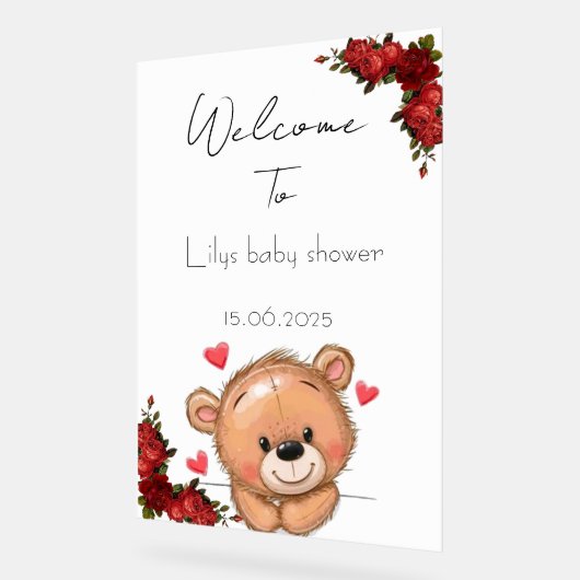 Floral Baby Duschkopf Acrylzeichen Acrylschild (Winkel)