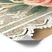 Floral Baby Elephant Kinderzimmer Poster (Ecke)