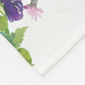 Floral Baby Girl Blue Lila Monthly Meilenstein Fleecedecke (Ecke)