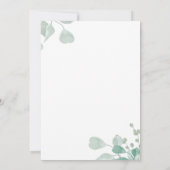 Floral Baby Girl Dusche Einladung (Rückseite)