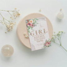 Floral Baby Girl Dusche
