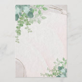 Floral Baby Girl Dusche Menükarte (Rückseite)