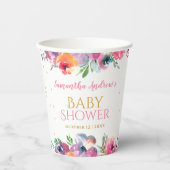 Floral Baby Girl Dusche Pappbecher (Vorderseite)