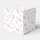 Floral Baby Girl Favor Box Geschenkschachtel (Rückseite)