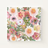 Floral Baby Girl Shower Party Gästebuch Notizblock (Rückseite)