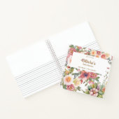 Floral Baby Girl Shower Party Gästebuch Notizblock (Innenseite)