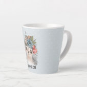 Floral Baby Igel Latte Tasse (Rechte Ecke)