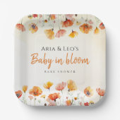 Floral Baby in Bloom Baby Duschpapier Teller (Vorderseite)