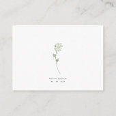 Floral Baby In Bloom Baby Shower Begleitkarte (Rückseite)