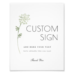 Floral Baby in Bloom Baby Shower Custom Sign Fotodruck