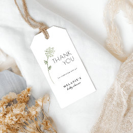 Floral Baby In Bloom Baby Shower Gift Tag Geschenkanhänger