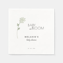 Floral Baby in Bloom Baby Shower Serviette