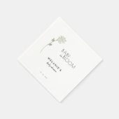 Floral Baby in Bloom Baby Shower Serviette (Ecke)