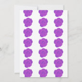 Floral Baby in Bloom Lila Rose Baby Duschmädchen Einladung (Rückseite)