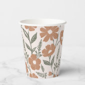 Floral Baby in Bloom Muster Dusche Pappbecher (Rückseite)