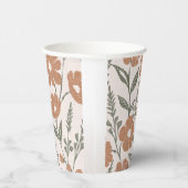 Floral Baby in Bloom Muster Dusche Pappbecher (Rechts)