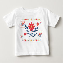 Floral Baby Jersey T - Shirt