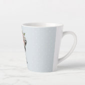 Floral Baby Racoon Latte Tasse (Rechts)