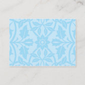 Floral Baby Registry Card - Blue on Blue Begleitkarte (Rückseite)